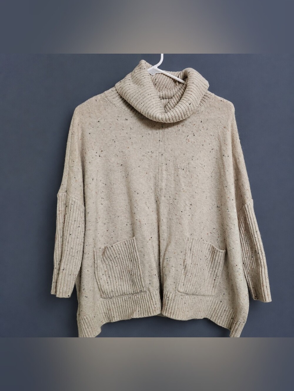 LOFT Speckled Cowl Neck Sweater - Size Small